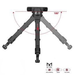 Trépied en métal M-LOK matériau en alliage d'aluminium noir M-LOK trépied V9 de haute qualité trépied fendu rotatif BW