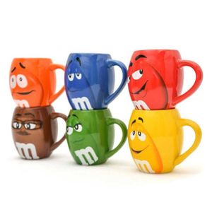 Tasses à café en grains mm, tasses à thé, dessin animé, marque d'expression mignonne, grande capacité, verres, cadeau de noël T200104205d