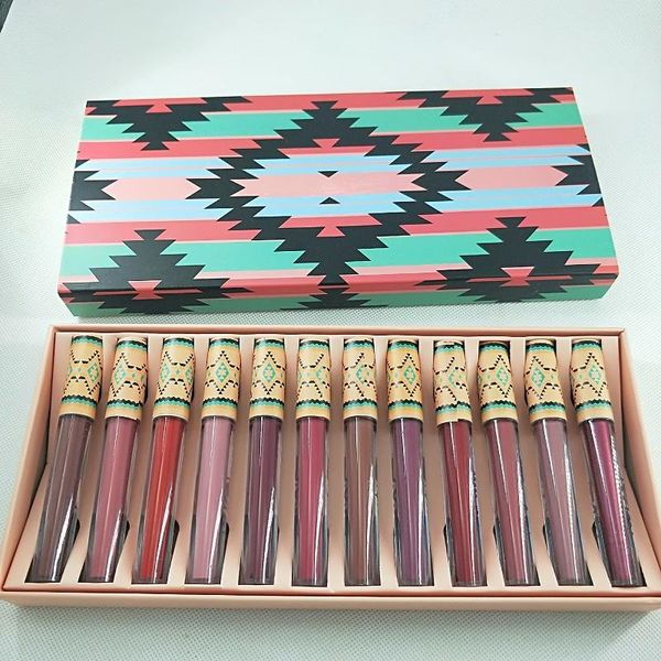 M maquillage marque maquillage rouge à lèvres lipgloss 12 pièces/ensemble mat brillant à lèvres imperméable longue durée rouge à lèvres liquide livraison gratuite