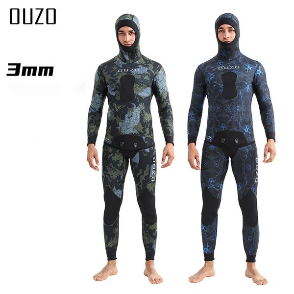 m hommes Spearfishing wetsuit camouflage Néoprène One-Piece Diving Costume pour la plongée en combinaison sans plongée Swamsuit Cold Waterhsuit 240409