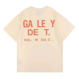 M's t-shirts galerijen Deps Designer Summer Gallary Shirt Alphabet Gedrukte ster dezelfde ronde nek korte mouw t-shirt voor m en