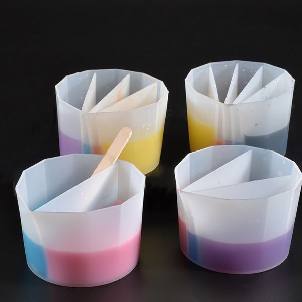 M0094 DIY Crystal Drop Gel Gel Gel Couleur mélange tasse de couleur Moule de mélange de silice Moule de gel de silice 1pc