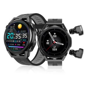 MP3 NFC 4GB Smart Horloge Met Oortelefoon Tws Draadloos Bt 5.0 Oordopjes Hartslag Bloeddruk Smartwatch Oortje Fitness Slimme Armband Reloj Inteligente Voor Vrouwen Mannen