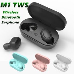 M1 TWS Wireless Bluetooth -oortelefoon Hoofdtelefoon 5.0 Earbuds 3D Stereo Mini Headset Ruis Annulering Oortelefoon Hoofdtelefoon met retailbox MQ20