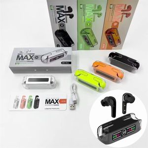 M12 Max Casque Sans Fil Affichage Numérique Transparent TWS Bluetooth 5.3 Écouteurs Contrôle Tactile Sport Casque Stéréo Écouteurs Pour Téléphone Portable Android iPhone