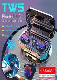 Auriculares M12 TWS Nuevos auriculares Bluetooth inalámbricos V50 Pantalla de potencia LED Aurices de control de táctil inteligente para iPhone 12 13 SA7703260