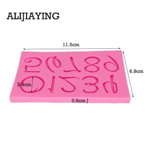 M1273 1PCS DIY ALPHABET SILICONE MOULLE NUMÉRO DE FONDANTANT MOULON CAL CALL MOULON DU MOLATION DU MOLATION FLEXIBLE FLEXOBLE