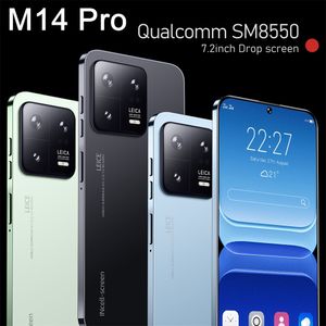 M14 Pro Android Smartphone Touchscreen Kleurscherm 4G 8 GB RAM 64 GB 128 GB 256 GB ROM 7.3-inch HD+ Screen Smart Wake Gravity Sensing ondersteuning voor meerdere