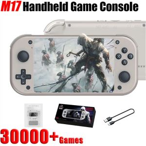 M17 Handheld Game Player Mini Console de jeu vidéo EMUELEC 4,3 pouces écran LCD Portable Retro 30000 Jeux 128 Go pour PSP / PS1 / N64