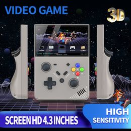 M18 Game Console HD-scherm 4.3-inch handheld game Player 64GB 3D Dual Joystick Emuelec Linux voor FC SF NES GBA MD PS1 Arcade 25 Simulators PK R36S