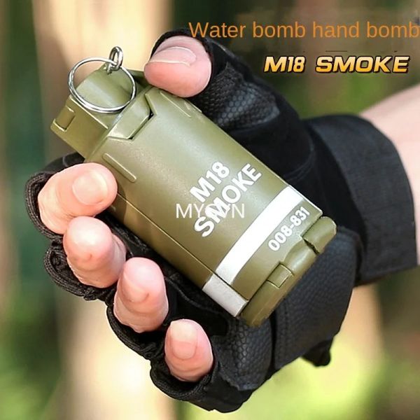 Modèle de Grenade à Gel d'eau Explosive de fumée M18, jouet militaire pour adultes garçons enfants, accessoire CS, look réel, accessoire de film, cadeau d'anniversaire amusant