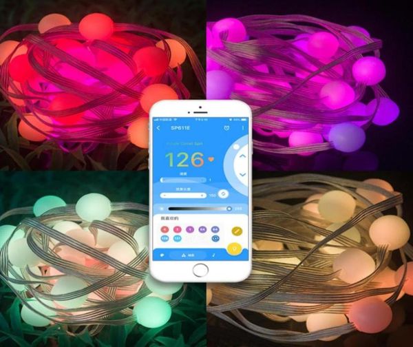 M1863 cadenas LED 5m 75m 33 luces RGBIC App Control USB Fuente de alimentación Micro Mini Copper Silver Wire Starry Sky Christmas Hallowee29903778