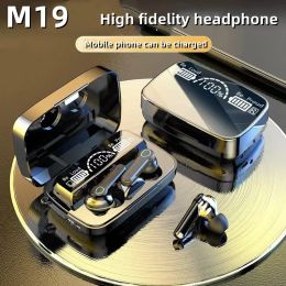 M19 TWS écouteur bluetooth Intelligente contrôle tactile sans fil Bluetooth casque étanche LED affichage avec micro