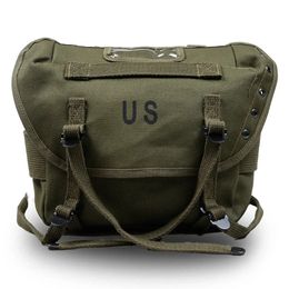 M1961 Militar Bag Butt Pack US Vietnam Canvas Storage Rucksack Gear con correas Tácticas Retro WW2 War 240518