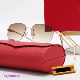 M1iu Sonnenbrille 2022 Rosa Designer Damen Herren Luxus Carter Kubikzircon Buffalo Horn Sonnenbrille Randlos Buffs Shade Rahmenlos Carti Brillen