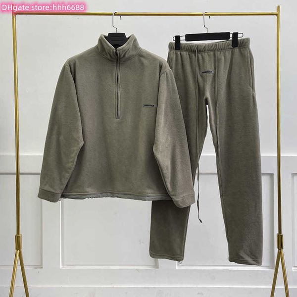 M1LS 2024 Sweats à capuche pour hommes et femmes Designer de mode Essentialhoodies craint l'usure de double fil High Street Fleece Suit Pulls Pantalons