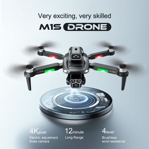 M1S Drie Camera 4K Drone Headless Modus 4-zijdig Obstakel vermijden UAV Dron Optische Stroom Zweven FPV M1S Mini Drone
