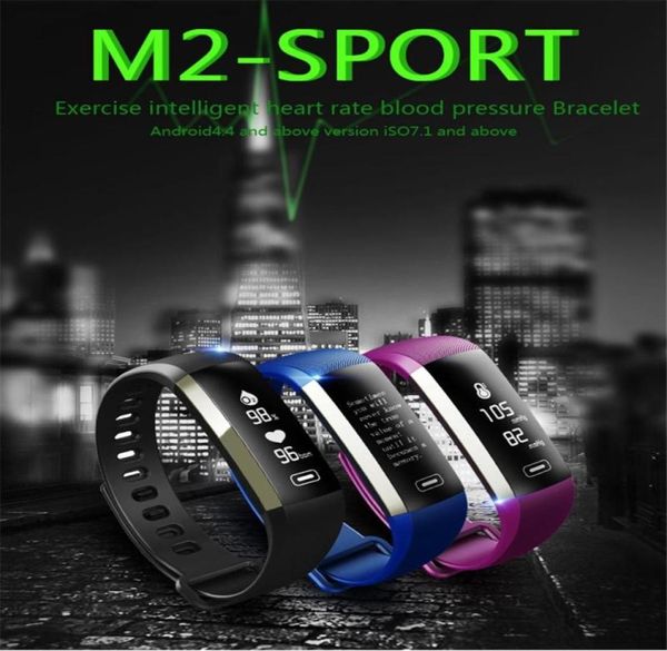 M2 Pro bracelet intelligent Fitness Tracker Bracelets fréquence cardiaque montre de pression artérielle compteur d'impulsions oxygène étanche SMS appel Sport Band8638415