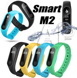 M2 Smart Bracelet Smart Watch Monitor Smartband Health Fitness Band pour Android Activity Tracker Watches with Package2286404