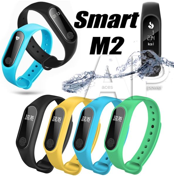 M2 Smart Bracelet Smart Watch Monitor SmartBand Health Fitness Band para Android Activity Tracker Relojes con paquete2286404