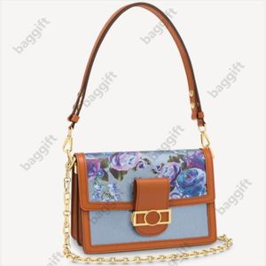 M21266 Peinture de fleurs de renoncule Dauphine PM MM Sac Lady Chain Cross body Pochette Nicolas Ghesquière rabat 1854 M44391 M596288a