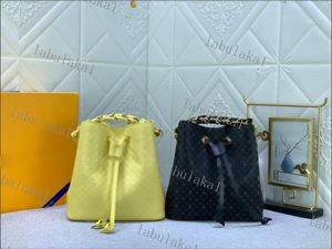 M22598 M22599 Dames hommes Mode Casual Designe Luxe Seau Sac Sacs À Bandoulière Cross body Haute Qualité TOP 7A NEONOE MM Sac À Main Bourse Pochette noir jaune