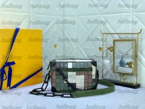 M24581 Designer herentas postbodetassen Mini Soft Trunk box bag crossbody portemonnee Dambord camouflage portemonnees