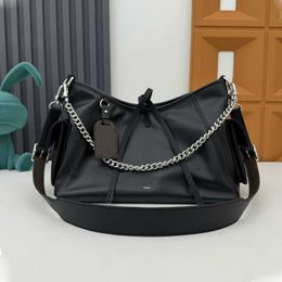 M25143 Sac de créateur de femmes authentiques Sacs à bandouliers en cuir authentique Top Mirror Handsbag Carryall Dark Crossbody Bags Pourse de loisirs