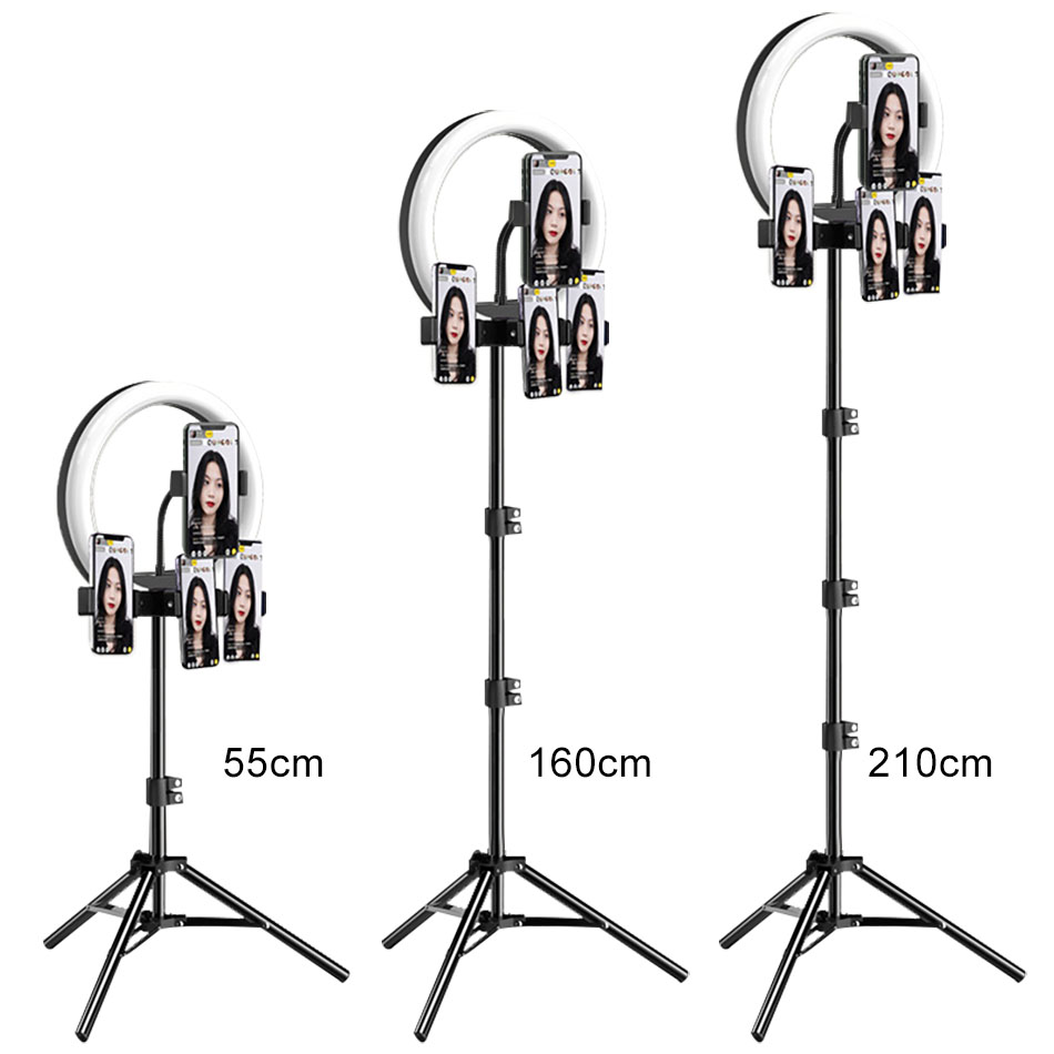 M26 10 inç LED Selfie Yüzük Aydınlatma ile Tripod Standı Canlı Stream YouTube Tiktok Vlog Dim Led Kamera Güzellik Ringlight