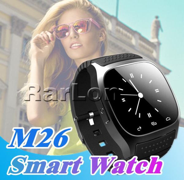 M26 SmartWatch Wilelss Bluetooth Smart Watch Phone Phone Bracelet Camera Remote Control Baromètre d'alarme anticost