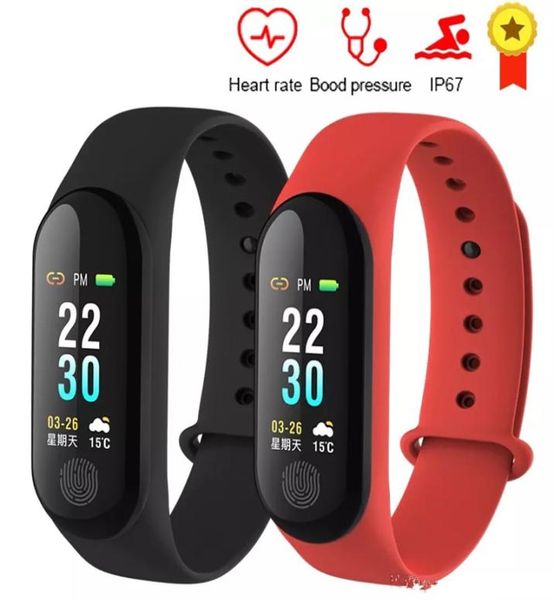 M3 Plus Smart Wristband Band Fitness Bracelet Big Screen Screen Rappel Salleer Smart Band Watch Smart Watch pour Android iOS2948912