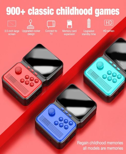 M3 Portable Mini Game Machine Machine Handheld Retro Gaming Console avec 900 jeux classiques Contrôleur de jeux rechargeables pour les enfants GIED4626157