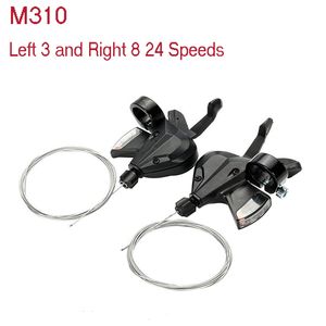 M310 schakelhendel Set linkerzijde rechts zij 3x8 Speed Bike Shifter Outdoor Cycling Mountain Bike Shifter met binnenkabel