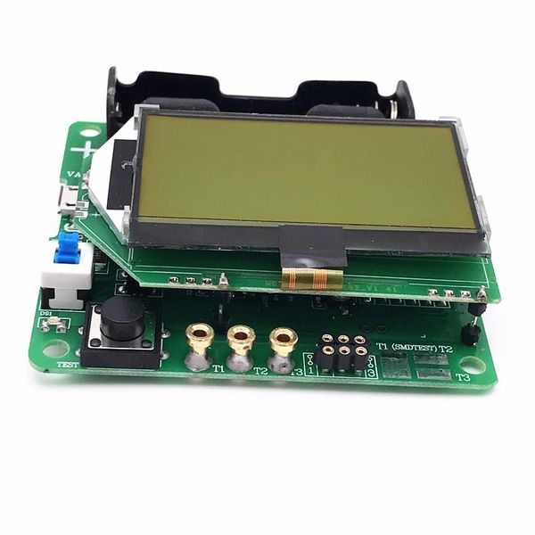 Freeshipping M328 Pantalla LCD recargable multifuncional Probador de transistores Diodo Capacitancia Inductor ESR LCR Medidor con interfaz USB
