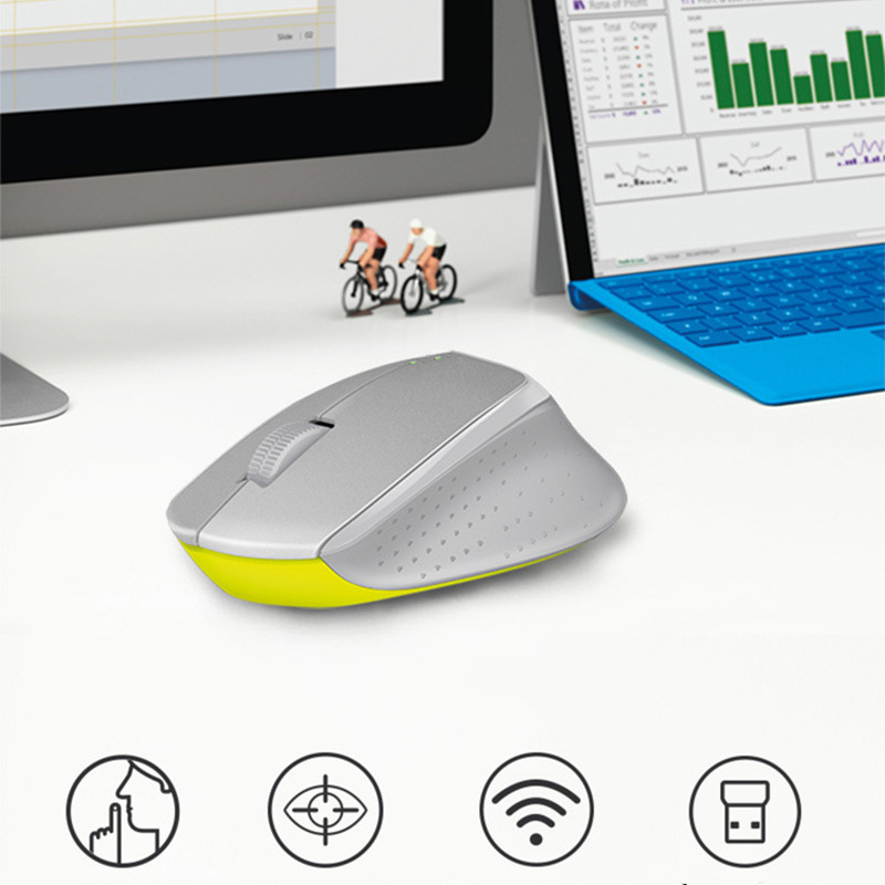 M330 Willent Wireless Mouse 2.4GHZ USB 1600DPI Оптические мыши для офиса Дом с использованием ноутбука ПК с логотипом и английской розничной коробкой.