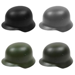 M35 Stalen Helm Beschermende Helm Roestvrij Staal Met Lederen Voering Voor Mannen Duitse Oorlog Harde Hoed Outdoor Activiteiten243d