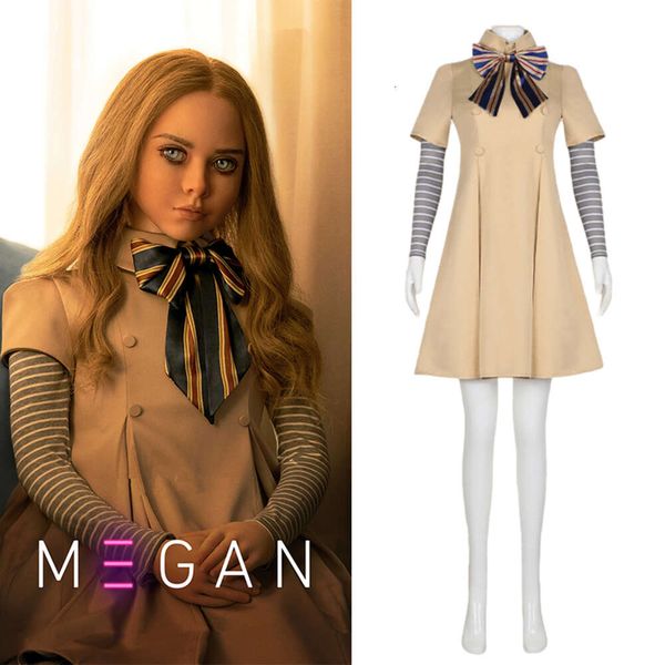 M3gan Cosplay Costume robe pour enfants filles Ai poupée robots deux mille vingt-trois Megan robes uniforme Halloween Costumescosplay