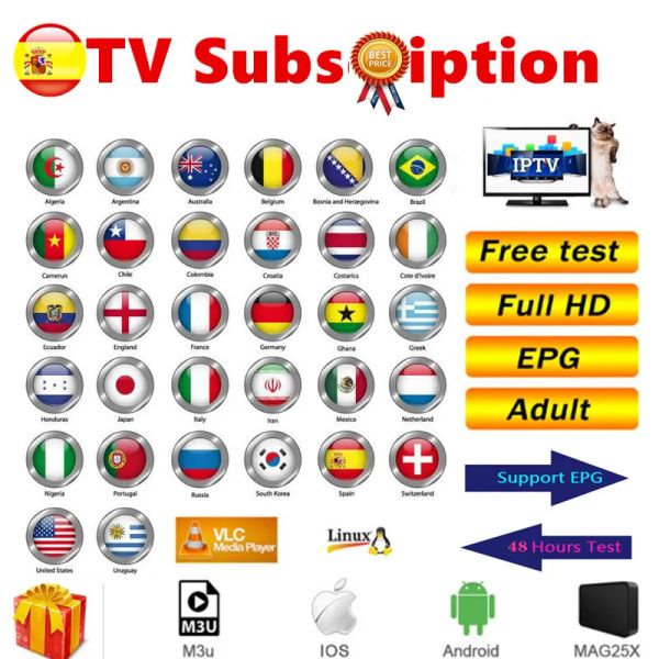 M3U 35000 LIVE PROGRAMME VOD IP Android Smart TV Arabe Pays-Bas Australie Allemagne Espagne Firesttick Test gratuit xxx Dutch Turke French Channel UK UK Europen World Wide