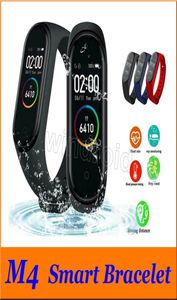 M4 Fitness Smart Bracelet IP67 Imperrofroping Heart Cadre Monitor Slewing Survering Smartwatch Tourneaux détachables couleurs pas cher 50pcs6064730