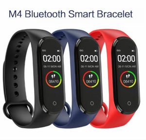 M4 Bracelet Intelligent Fréquence Cardiaque Tracker de Pression Artérielle IP67 Étanche Bluetooth 0,96 pouce Bracelet Smartband Moniteur de Santé PK Mi Band 4