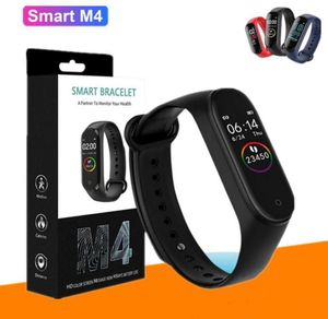 Reloj inteligente M4 Pulsera impermeable Presión arterial Monitor de ritmo cardíaco Rastreador de ejercicios Pulsera deportiva 4 Reloj para IOS Android1283191