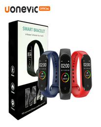 M4 Pulsera de pulsera Smart Smart Fitness Racker Sport Presión arterial de frecuencia cardíaca Smartwatch 096 pulgadas Banda para teléfonos inteligentes Android7601525