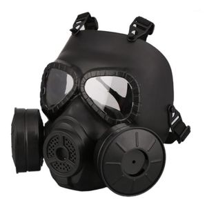 M40 doble ventilador máscara De Gas filtro CS Paintball casco ejército táctico Capacetes De Motociclista guardia FMA Cosplay11667