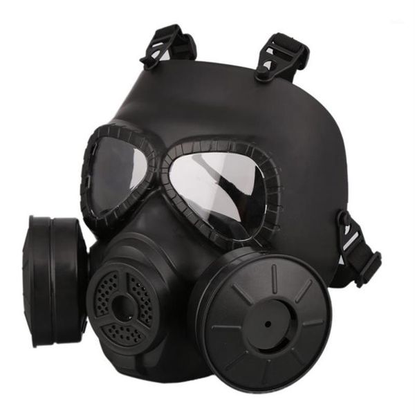 M40 doble ventilador máscara De gas CS filtro Paintball casco táctico ejército Capacetes De Motociclista guardia FMA Cosplay13107