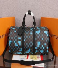 M40080 Sac de voyage classique Damier Graphite Pixel Canvas Quality Double Layer Handbag Big Bag Taille 50cm 665567857062