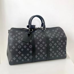 M41424 Keepall 45 50 55 Bolsa de viaje Totas de lujo diseñadores de equipaje de semanario bolsas de lona para hombres Bro de cuero marrón bolsillo de moda de moda