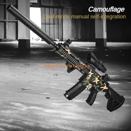 M416 Barrett Gel Ball Toy Gun Manual Electric Manual Dual Modo Submarina Modelo de pistola al aire libre CS PUBG Juego de juego Regalos de cumpleaños de colección duradera para niños Fidgets Juguetes