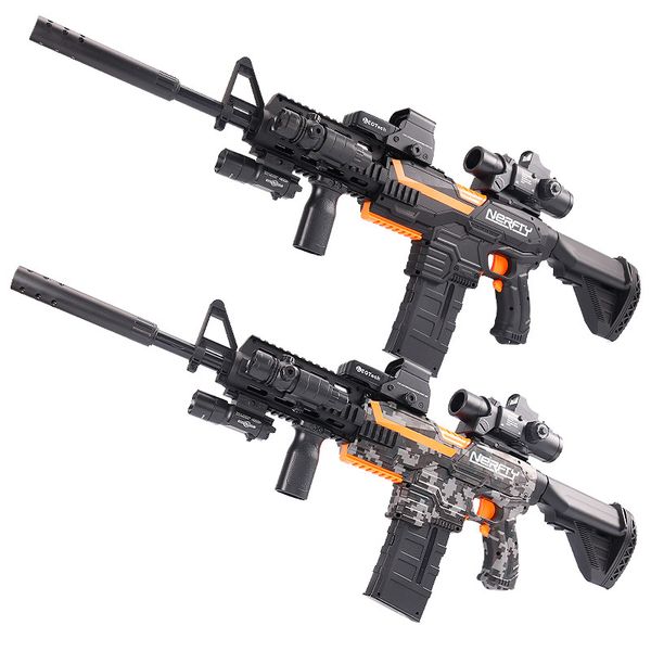 M416 Eléctrico Automático EVA Suave Bala Espuma Dardo Juguete Pistola Blaster Pistola Militar Tiro Para Adultos Niños CS Lucha Juego al aire libre