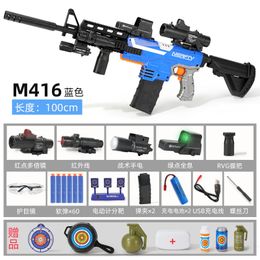 M416 Eléctrico Automático Bala Suave Dardo Juguete Rifle Pistola Blaster Disparos Modelo Airsoft Armas Para Niños Adultos CS Disparos Go