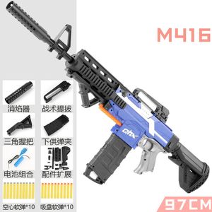 M416 électrique rafale jouet pistolet balle molle EVA multi-mode tir sous-machine ventouse garçon modèle en plastique cadeaux d'anniversaire